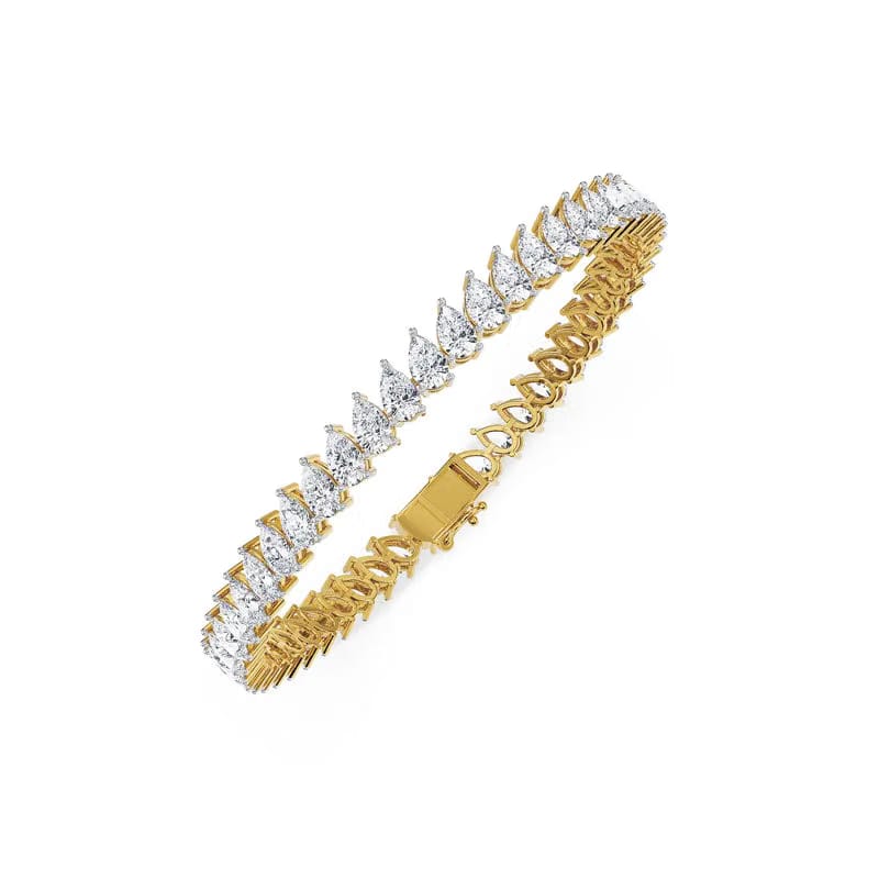 Precious Pear Lab Grown Diamond Tennis Bracelet