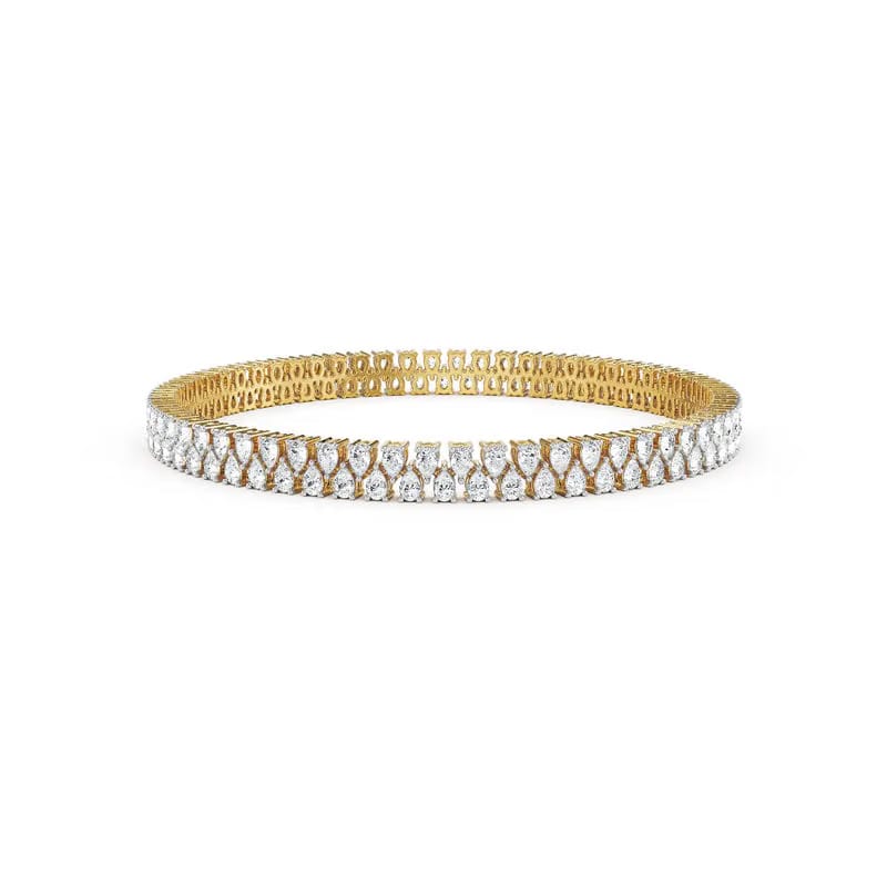 Pretty Pear Lab Grown Diamond Bangle