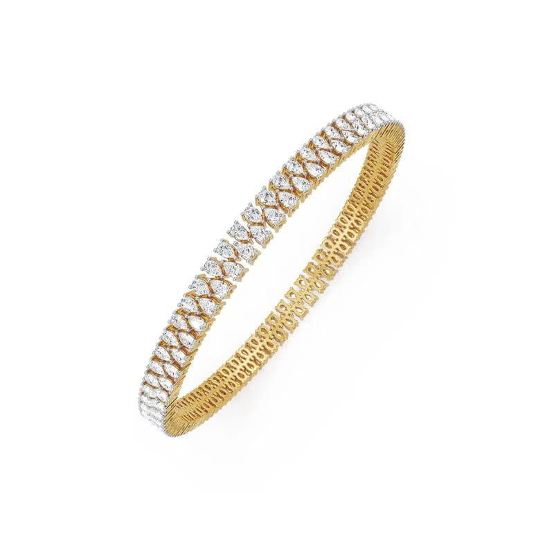 Pretty Pear Lab Grown Diamond Bangle 9KT