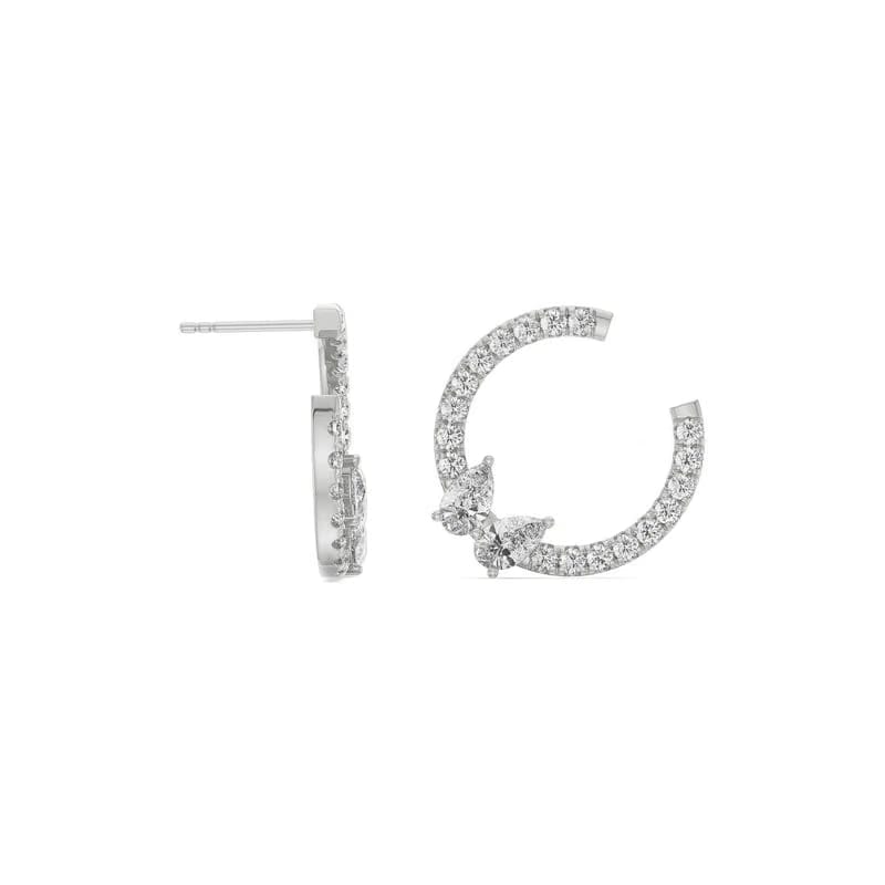 Pretty Pear Lab Grown Diamond Hoops