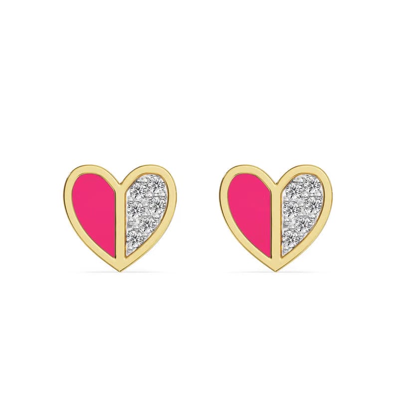 Pretty Pink Lab Grown Diamond Studs