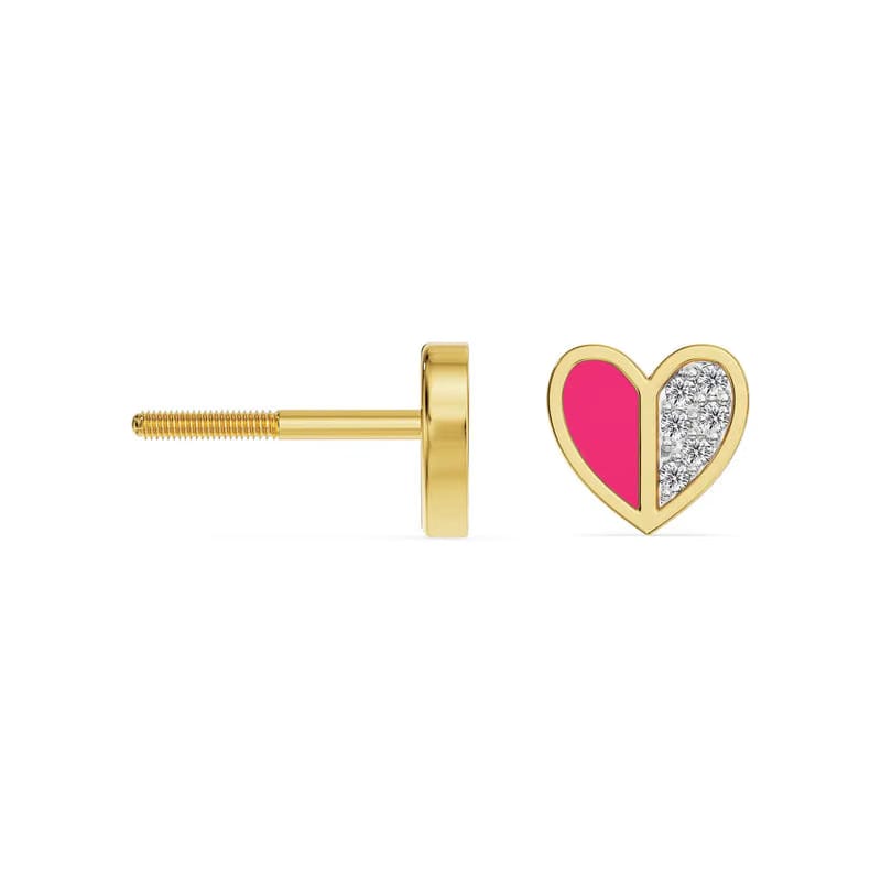 Pretty Pink Lab Grown Diamond Studs