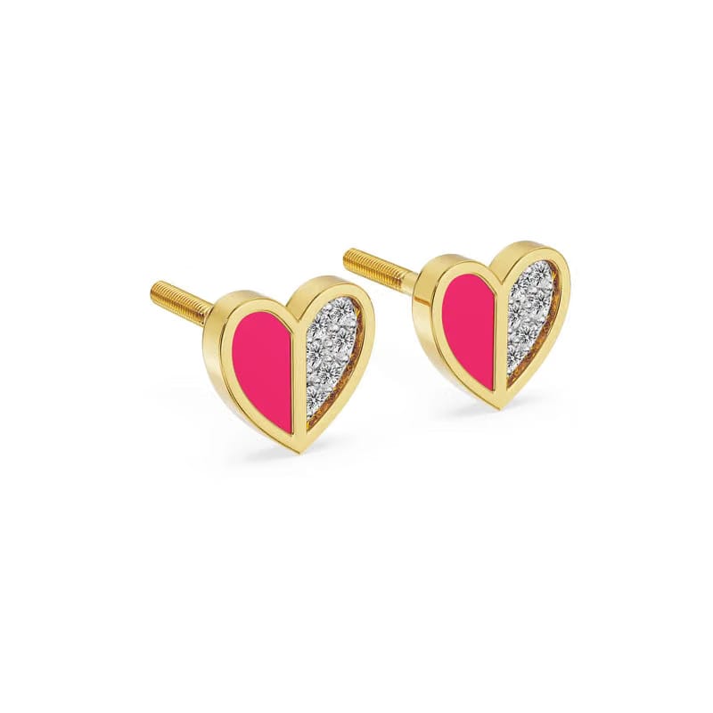 Pretty Pink Lab Grown Diamond Studs