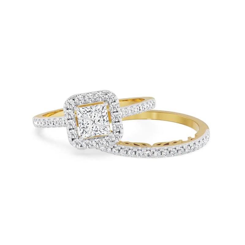 Princess Cut Bridal Ring Set