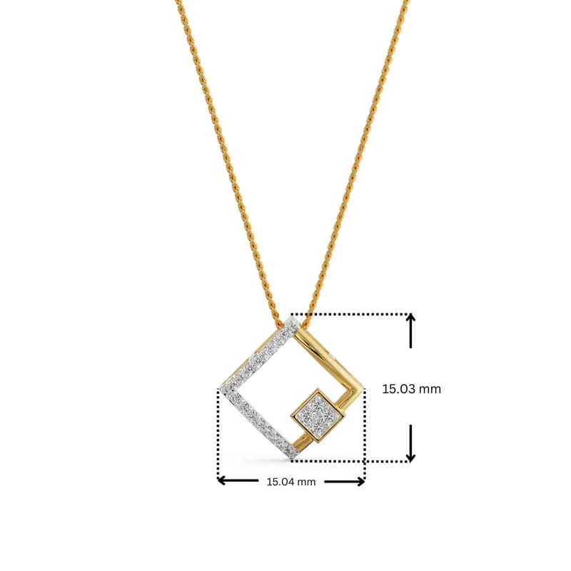 Princess Cut Diamond Pendant
