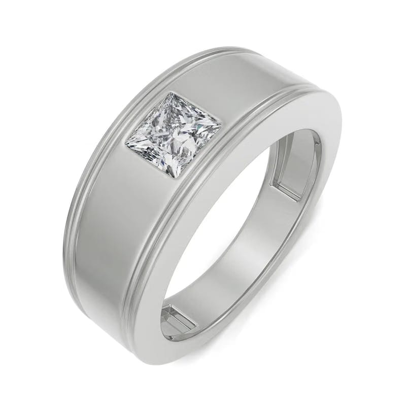 Princess Cut Lab Diamond Band for Men