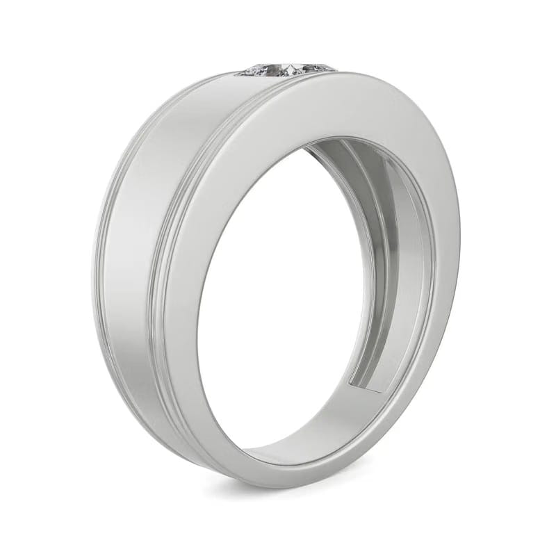Princess Cut Lab Diamond Band for Men 9KT