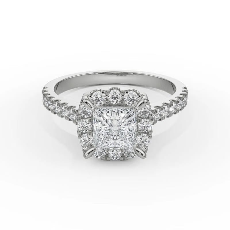 Princess Cut Lab Grown Diamond Bridal Ring