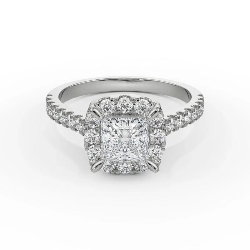 Princess Cut Lab Grown Diamond Bridal Ring 9KT