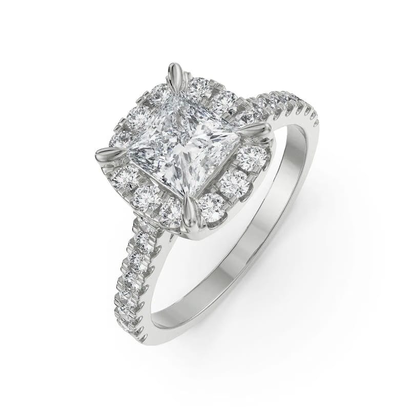 Princess Cut Lab Grown Diamond Bridal Ring 9KT