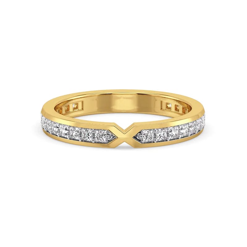 Princess Cut Sleek Lab Grown Diamond Band