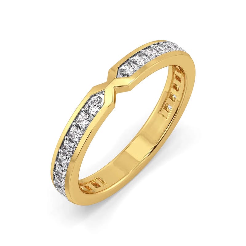 Princess Cut Sleek Lab Grown Diamond Band