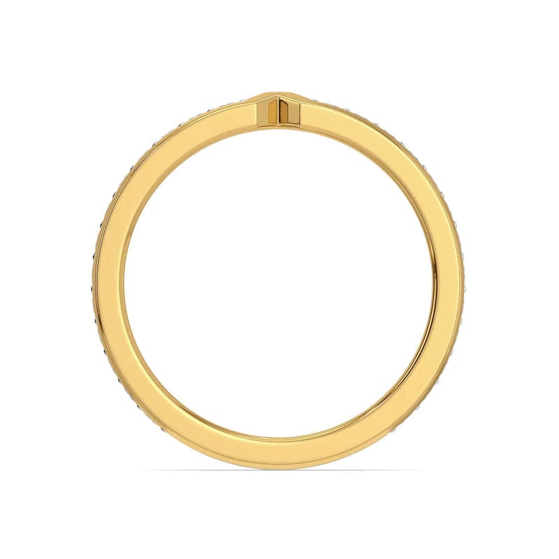 Princess Cut Sleek Lab Grown Diamond Band