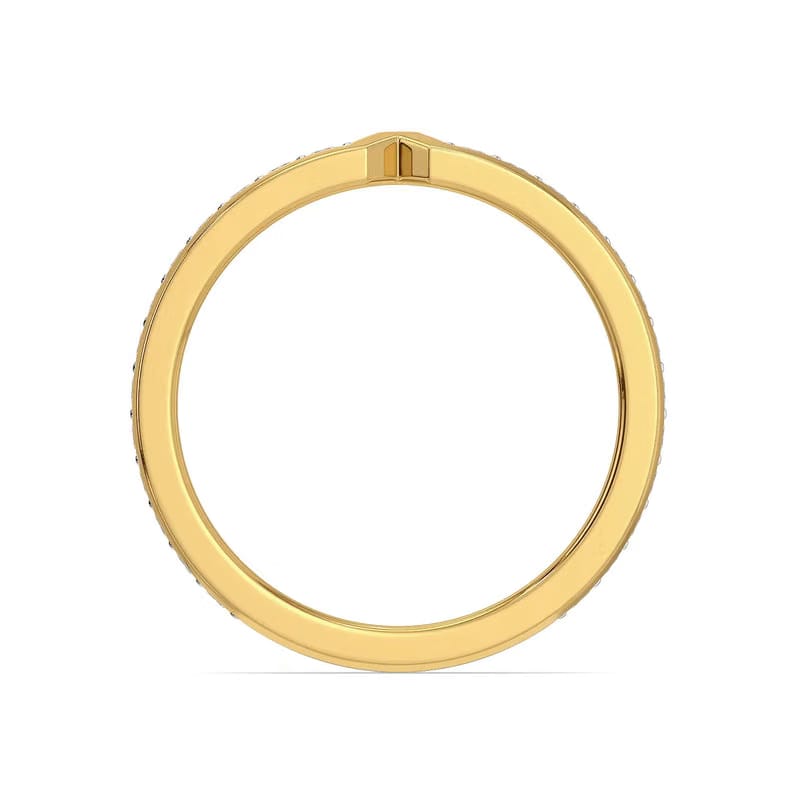 Princess Cut Sleek Lab Grown Diamond Band 9KT