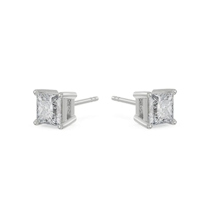 Princess Lab Diamond Pendant Set