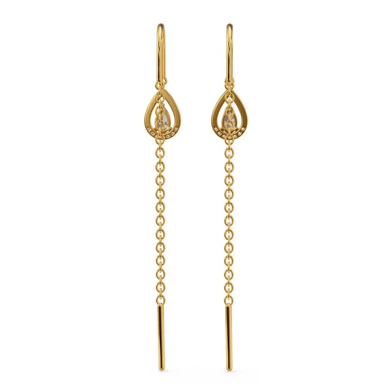 Purple Gemstone Lab Diamond Suidhaga Earrings