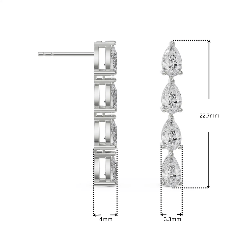 Quad pear Lab Grown Diamond drop_in_stock
