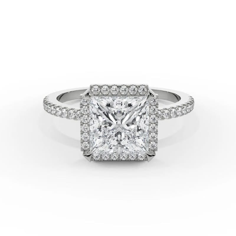 Quadret Halo Lab Grown Diamond Ring