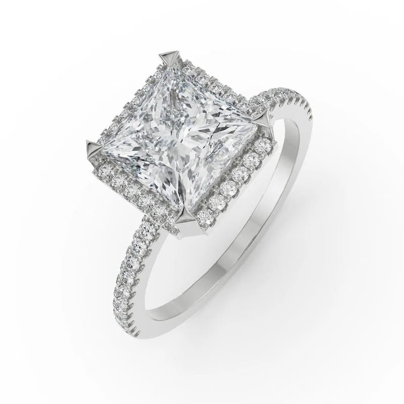 Quadret Halo Lab Grown Diamond Ring