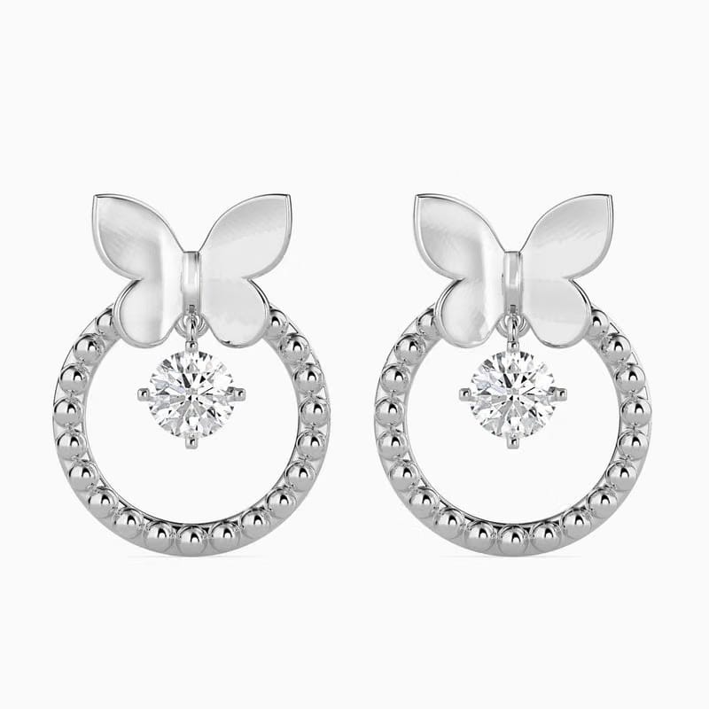 Radiant Butterfly Lab Grown Diamond Earrings