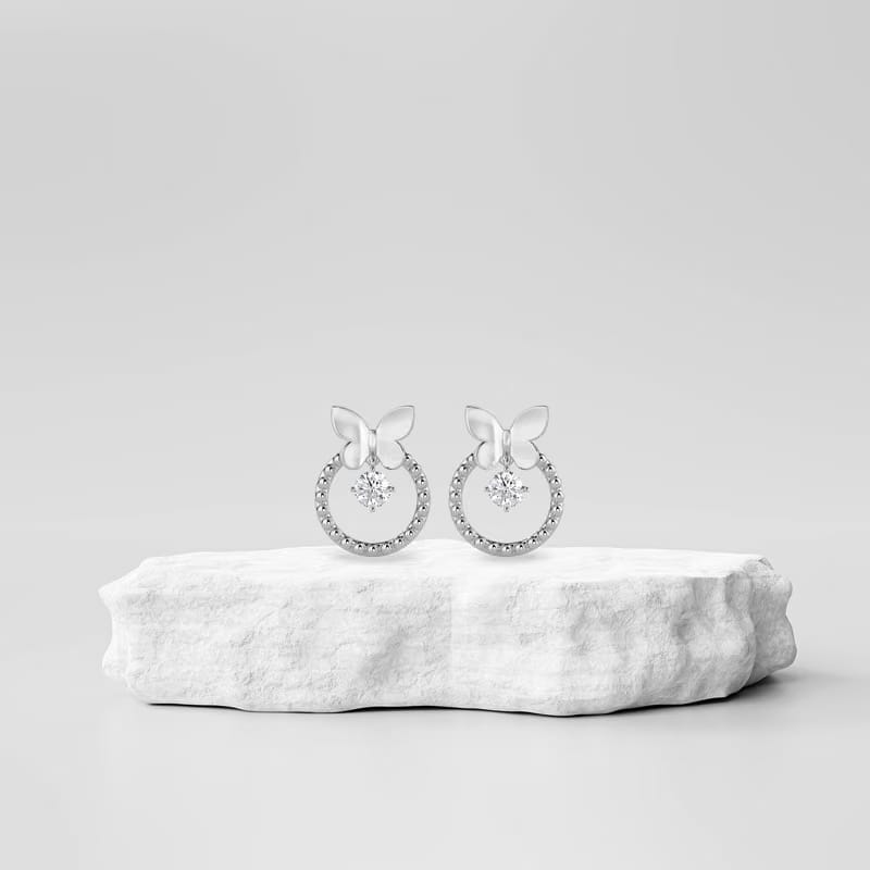 Radiant Butterfly Lab Grown Diamond Earrings