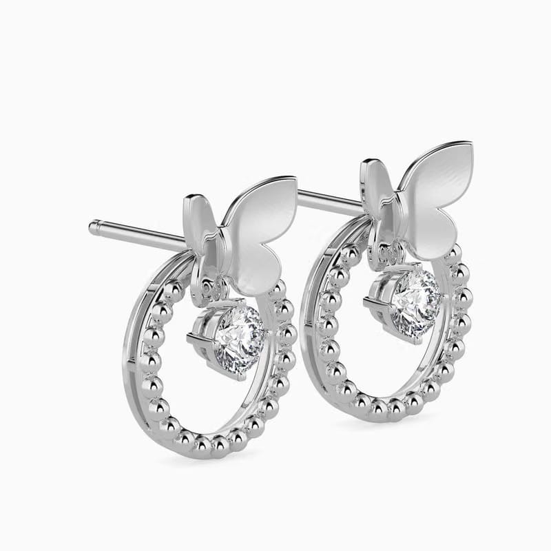 Radiant Butterfly Lab Grown Diamond Earrings
