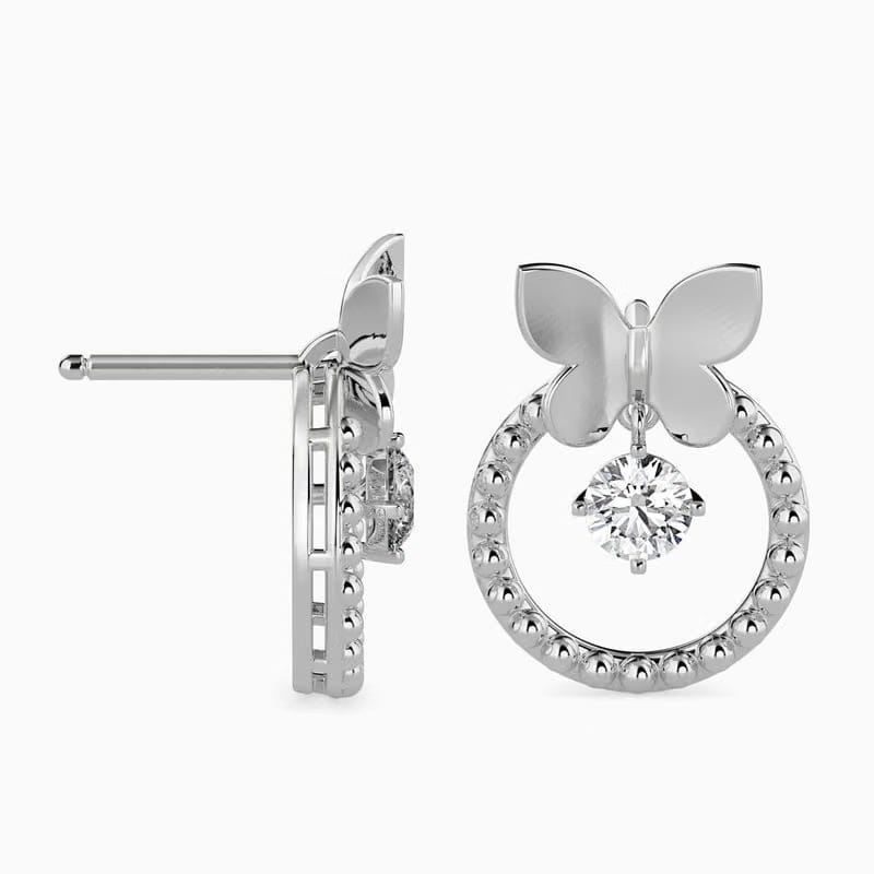 Radiant Butterfly Lab Grown Diamond Earrings