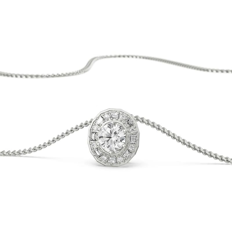 Radiant Cascade Lab Grown Diamond Pendant