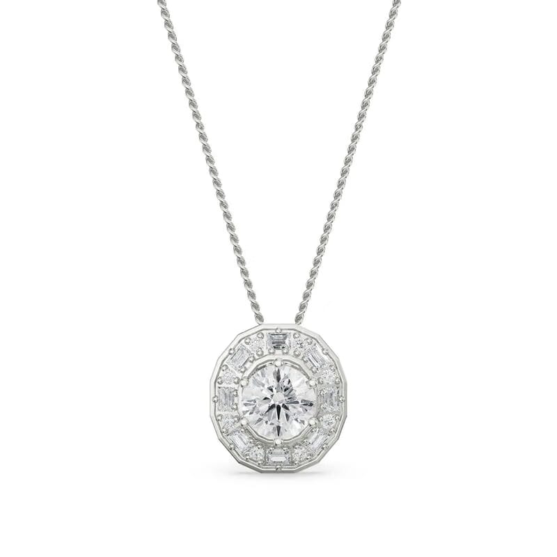 Radiant Cascade Lab Grown Diamond Pendant