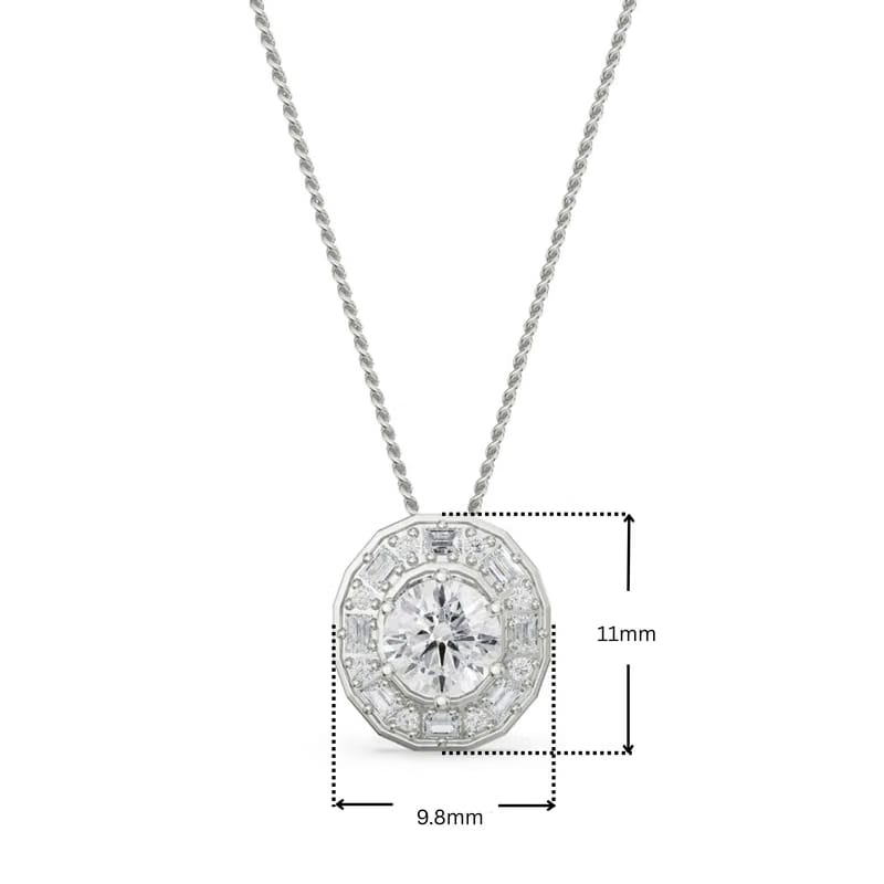 Radiant Cascade Lab Grown Diamond Pendant