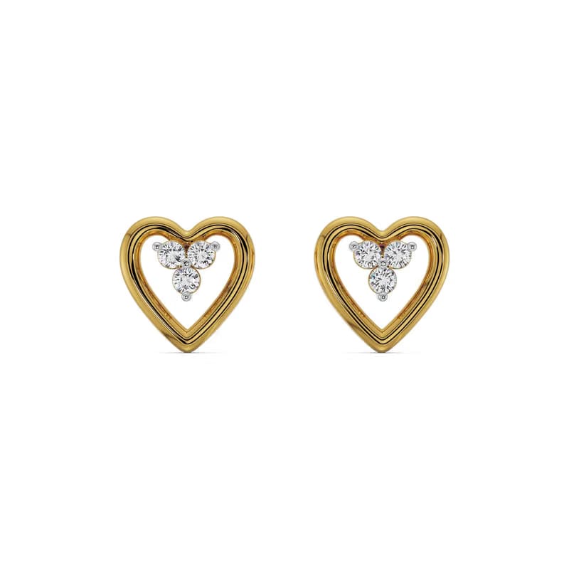 Radiant Heart Lab Grown Diamond Studs 9KT