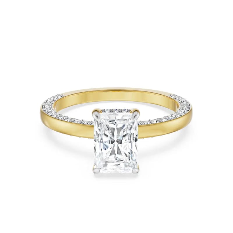 Radiant Lab Diamond Solitaire Engagement Ring