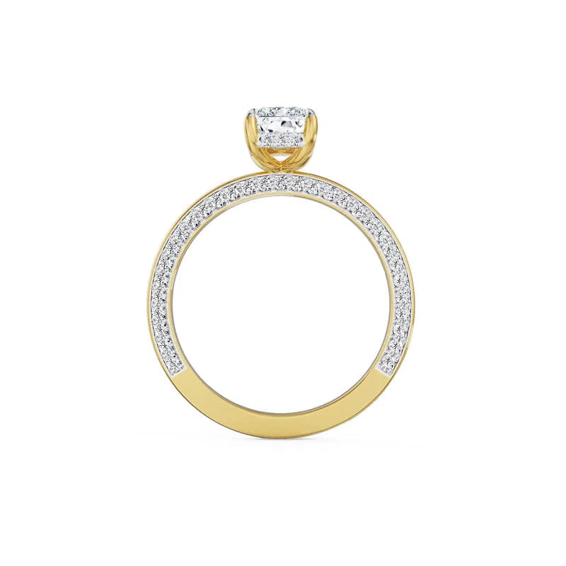Radiant Lab Diamond Solitaire Engagement Ring 9KT