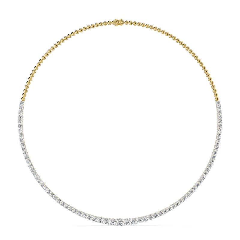 Radiant Lab Grown Diamond Tennis Necklace