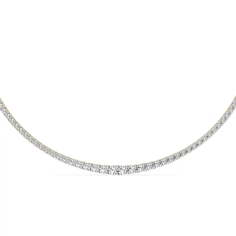 Radiant Lab Grown Diamond Tennis Necklace