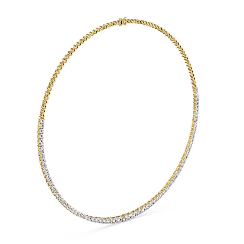 Radiant Lab Grown Diamond Tennis Necklace