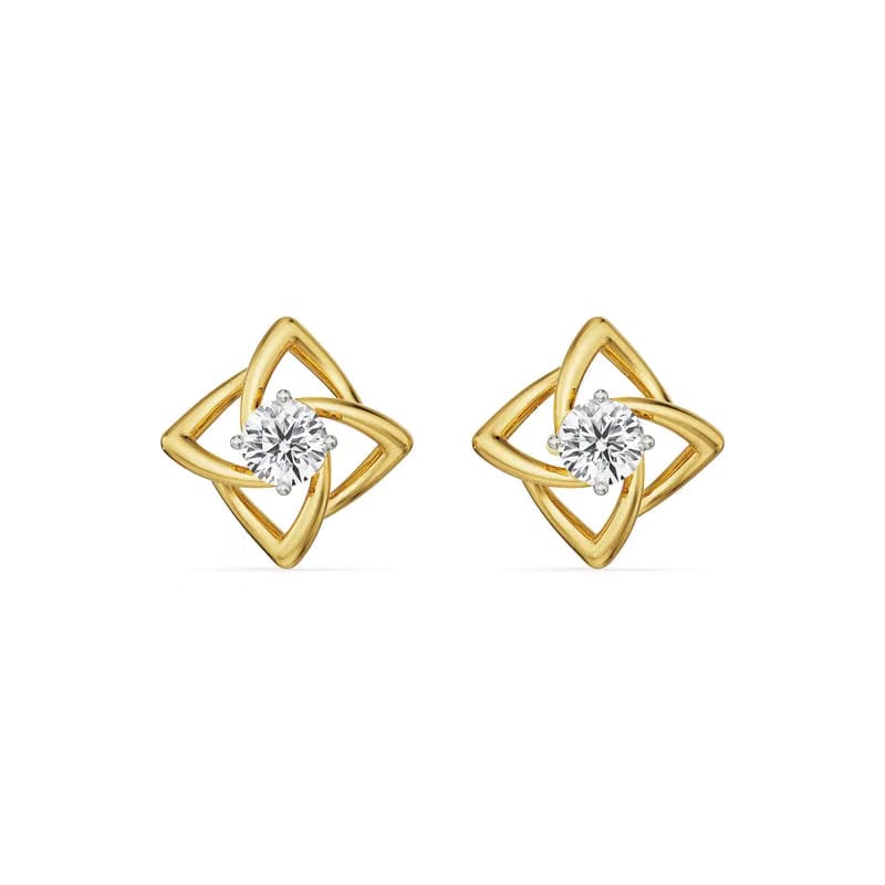 Raha Solitaire Lab Grown Diamond Studs 9KT