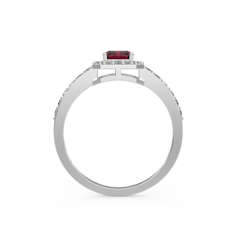 Red Ruby Diamond Ring