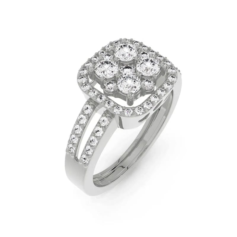 Regal Lab Grown Diamond Halo Ring 9KT