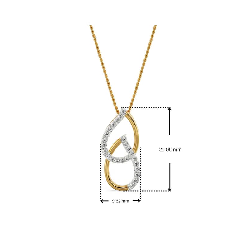 Regal Pear Lab Grown Diamond Pendant 9KT