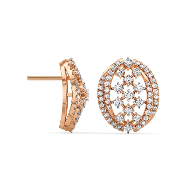 Regal Weaves Lab Grown Diamond Earrings