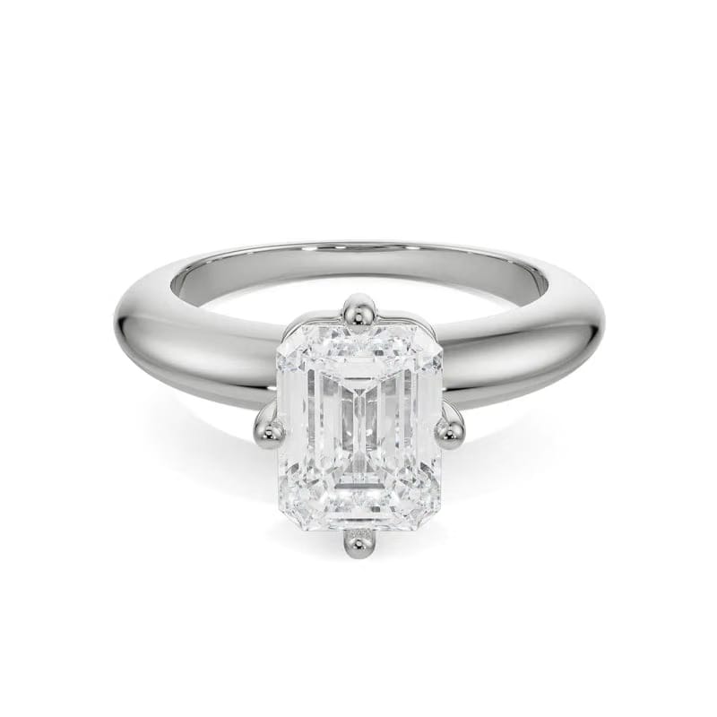 Regular Emerald Lab Grown Diamond Ring