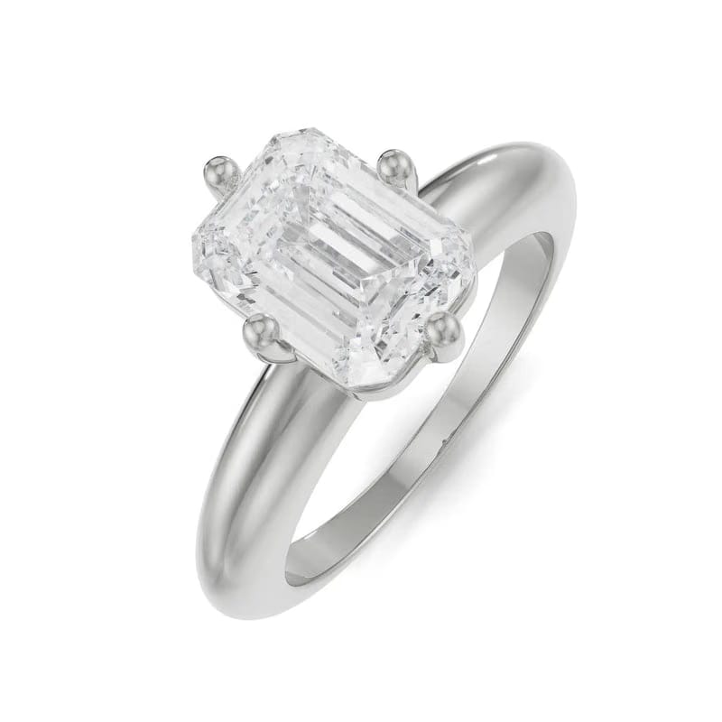 Regular Emerald Lab Grown Diamond Ring