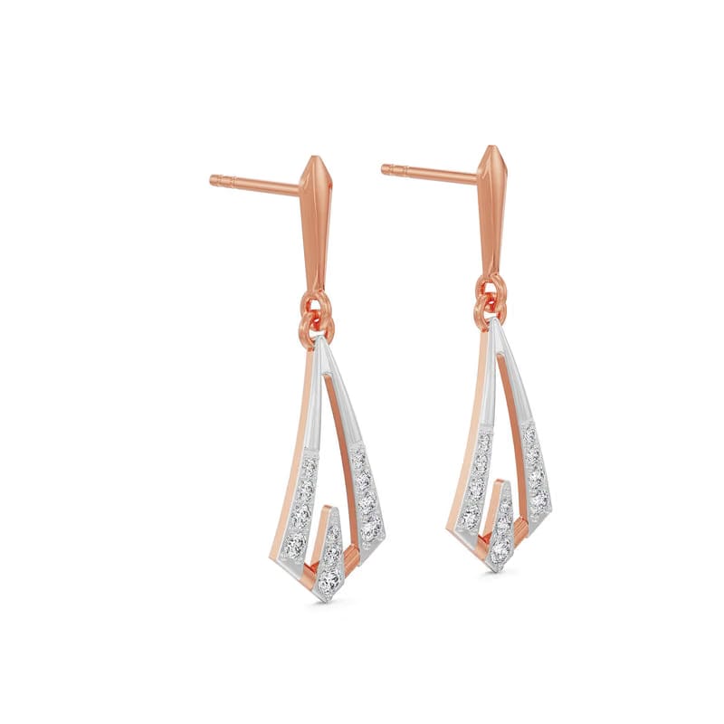 Rhombus Delight Lab Grown Diamond Earrings 9KT