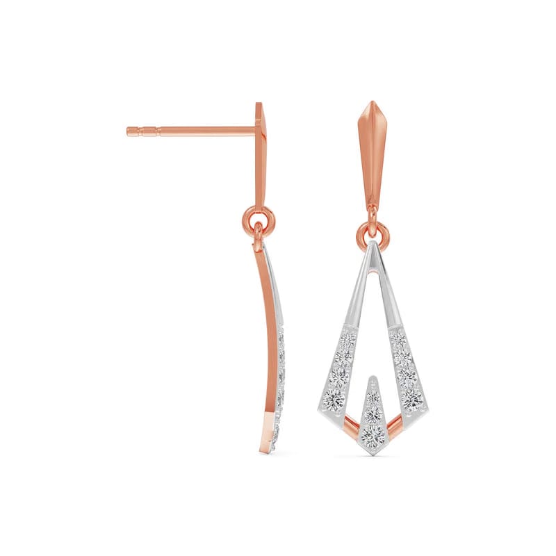 Rhombus Delight Lab Grown Diamond Earrings 9KT
