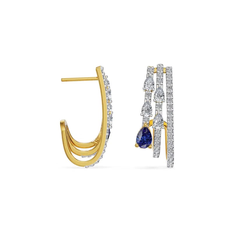 Rhythmic Flow Lab Grown Diamond Earrings