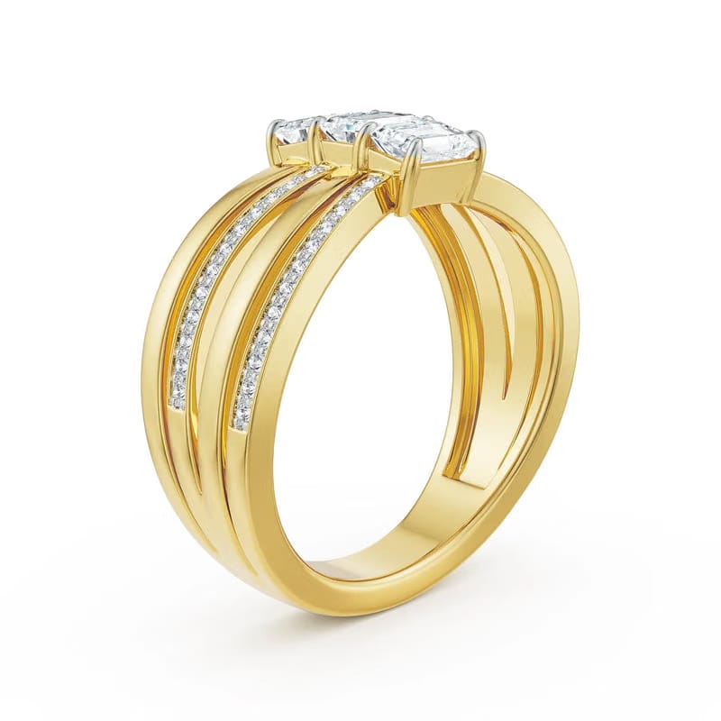 Ribbon Lab Grown Diamond Ring 9KT