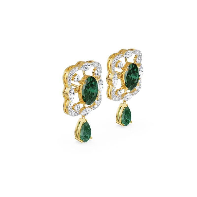 Romi Emerald Lab Grown Diamond Earrings