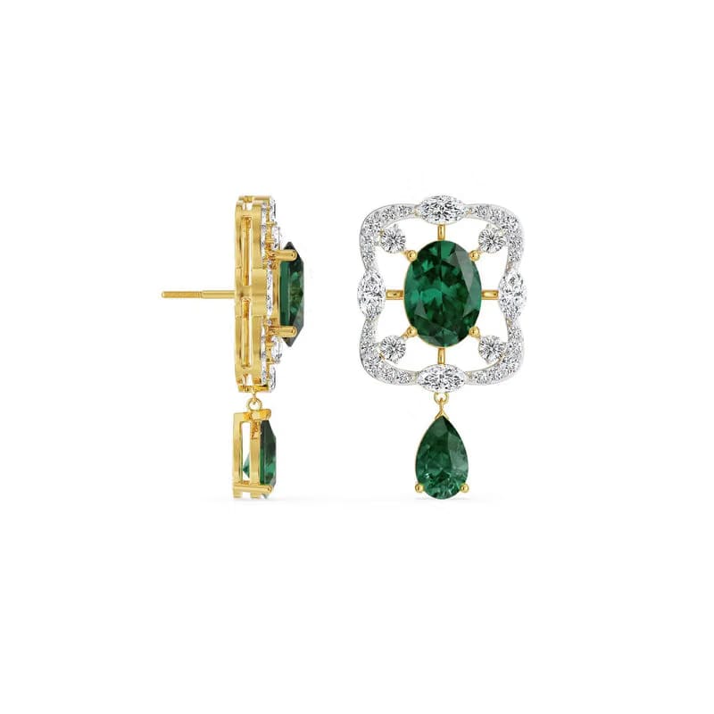Romi Emerald Lab Grown Diamond Pendant Set