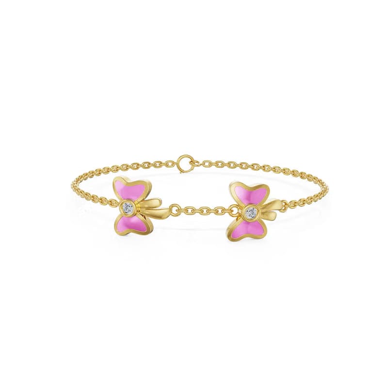 Rose Bow Lab Grown Diamond Bracelet